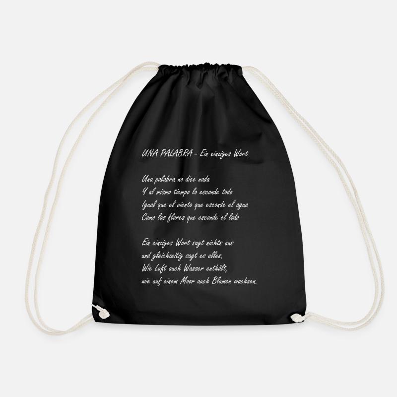 Ein einziges Wort - Turnbeutel - Schwarz