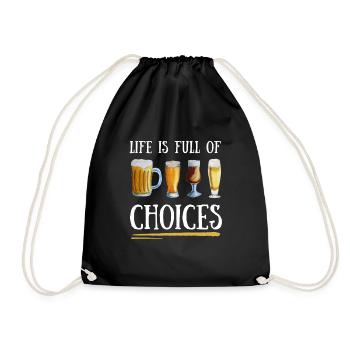 Beer type : Life is full of important choices - Sac de sport léger - noir - Devant