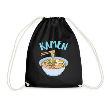Ramen Japon Pâtes Kawaii - Sac de sport léger - noir - Devant