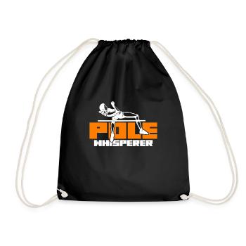 Pole Whisperer Funny Pole Vault - Drawstring Bag - black - Front