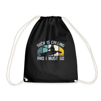 Kayaking on soca slovenia - Drawstring Bag - black - Front