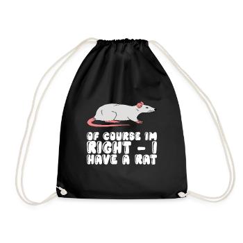 Bien sûr que j’ai raison, j’ai un rat - Sac de sport léger - noir - Devant