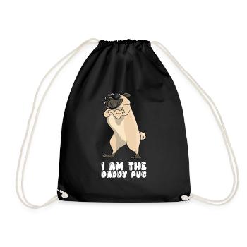 I Am The Daddy Pug - Drawstring Bag - black - Front