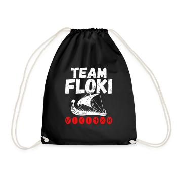 Team Floki of shipbuilders - Drawstring Bag - black - Front