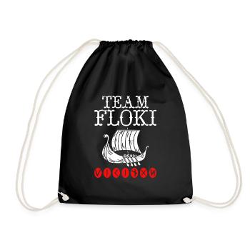 Team Floki of shipbuilders - Drawstring Bag - black - Front
