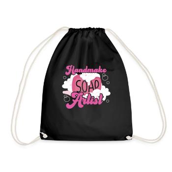Fabrication de savon Artisanat Savon fait à la main - Sac de sport léger - noir - Devant