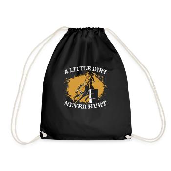 Horse Racing Barrel racing Horse Barrels - Drawstring Bag - black - Front