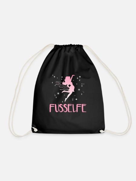 Podologie Pediküre Fußpfleger | Fußelfe - Turnbeutel - Schwarz