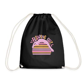 Funny Gymnast Gift Flipping Out Tumbling - Turnbeutel - Schwarz - Vorne