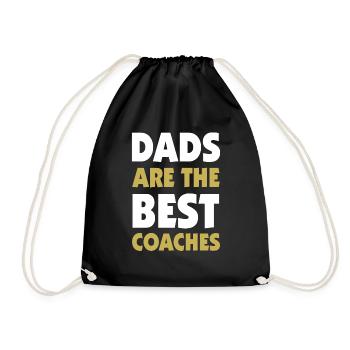Dads Are The Best Coaches - Drawstring Bag - black - Front