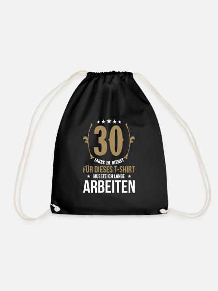 30 Jahre Dienst Für Dieses T-Shirt Lange Arbeiten - Turnbeutel - Schwarz