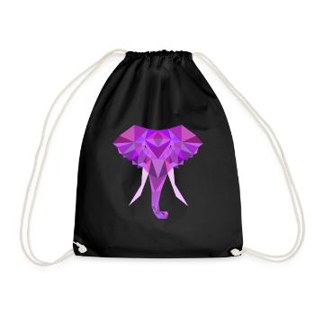 Polygone Poly Bas Éléphant - Sac de sport léger - noir - Devant