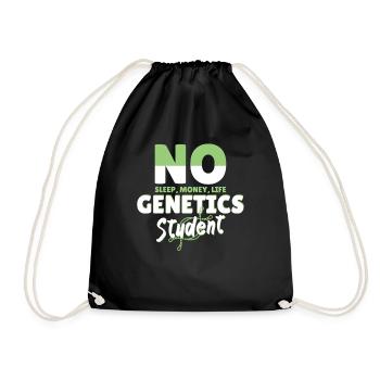 No Sleep Money Life Genetics Student - Drawstring Bag - black - Front