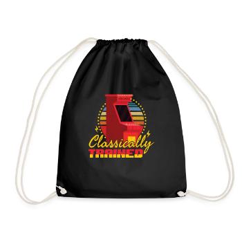 Classically Trained Arcade Gamer Retro Games - Drawstring Bag - black - Front