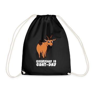Every day is Goat Day - Drawstring Bag - black - Front