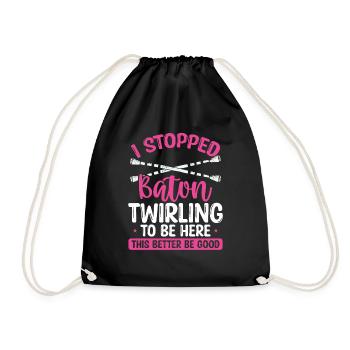 Baton Twirling Mieux vaut être bon Funny Twirl Baton - Sac de sport léger - noir - Devant