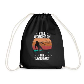 Travailler sur mon Landings Kiteboarder Vintage Kite - Sac de sport léger - noir - Devant