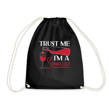 Dégustation de vin de sommelier - Sac de sport léger - noir - Devant