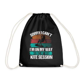 Kiteboarder Kite Session Désolé je ne peux pas VintageKiteb - Sac de sport léger - noir - Devant