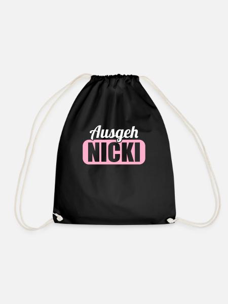 DDR Ostdeutschland Osten Ossi Ausgeh Nicki - Turnbeutel - Schwarz
