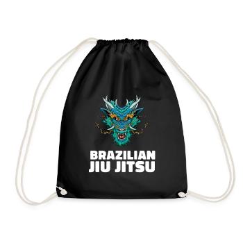 Jiu Jitsu Dragon Demon Brasilianisches Jiu Jitsu - Turnbeutel - Schwarz - Vorne