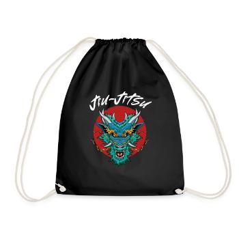 Brasilianisches Jiu Jitsu Drachen - BJJ MMA - Turnbeutel - Schwarz - Vorne