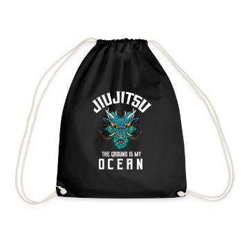 Der Boden ist mein Ozean - Jiu Jitsu Dragon - Turnbeutel - Schwarz - Vorne