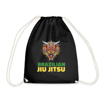 Jiu Jitsu Lion Demon - Brasilianisches Jiu Jitsu - Turnbeutel - Schwarz - Vorne