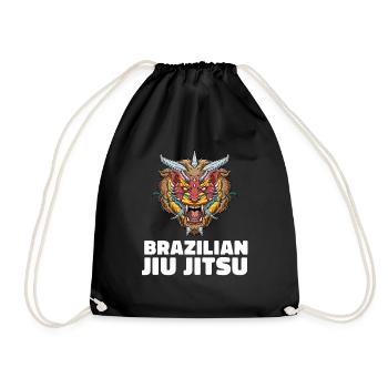 Jiu Jitsu Lion Demon Head Brasilianisches Jiu - Turnbeutel - Schwarz - Vorne