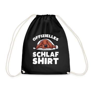 Irish Setter Hund Irischer Roter Setter - Turnbeutel - Schwarz - Vorne