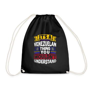 Venezuela Venezuelan Venezuela Flag Its A - Drawstring Bag - black - Front