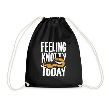 Banana Ball Python Herpetologist Feeling Knotty - Drawstring Bag - black - Front
