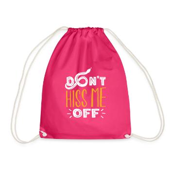 Banana Ball Python Herpetologist Dont Hiss Me Off - Drawstring Bag - fuchsia - Front