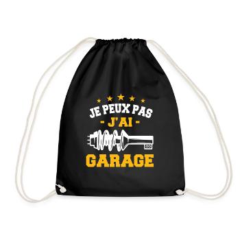 Je Peux Pas J'Ai Garage - Sac de sport léger - noir - Devant