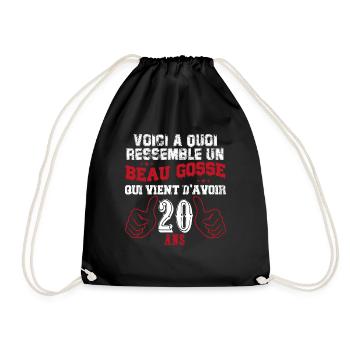 voici à quoi ressemble un bogosse de 20 ans - Sac de sport léger - noir - Devant