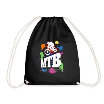 Mountain Bike Bike Splash - Drawstring Bag - black - Front