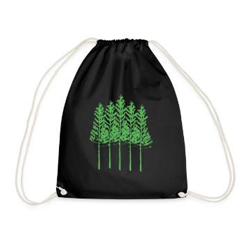 Wald Wälder Förster Jäger Geschenk - Turnbeutel - Schwarz - Vorne