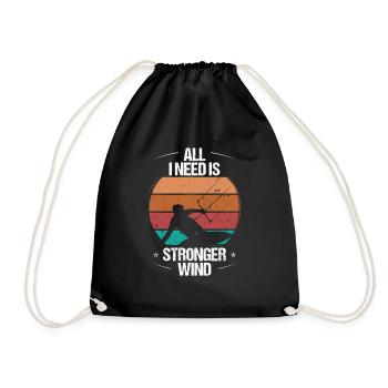 Tout ce dont j’ai besoin, c’est d’un kite kiteboarder wind kiteboarder plus fort - Sac de sport léger - noir - Devant