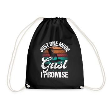 Just one more Gust I promise Kiteboarder Kite - Drawstring Bag - black - Front