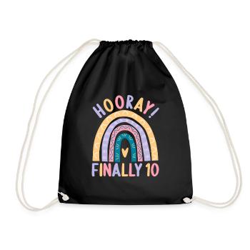 10 ans Rainbow Rainbow 10e anniversaire - Sac de sport léger - noir - Devant