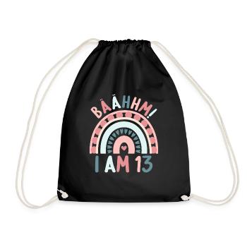 13 years old Rainbow Rainbow 13th birthday - Drawstring Bag - black - Front