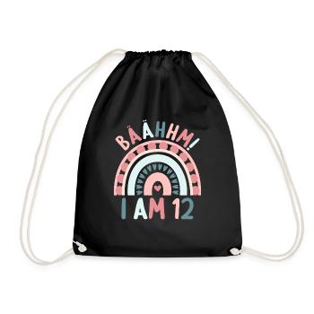 12 years old Rainbow Rainbow 12th birthday - Drawstring Bag - black - Front