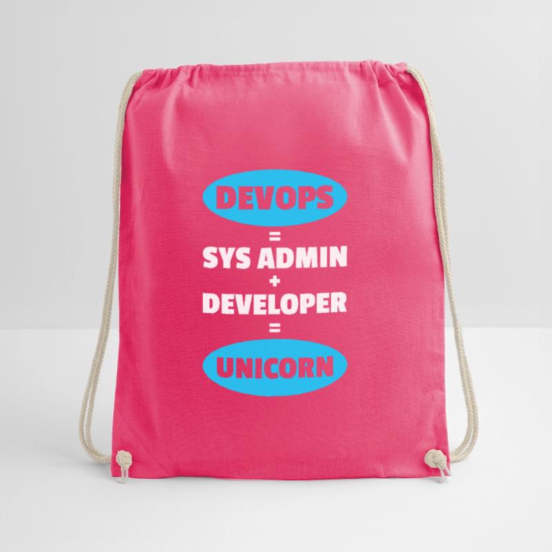 Sys-Admin Developer Devops Engineer Unicorn Drawstring Bag