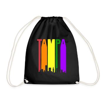 Tampa Florida Gay Pride Rainbow - Drawstring Bag - black - Front