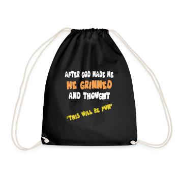 Après que Dieu m’ait créé - Sac de sport léger - noir - Devant