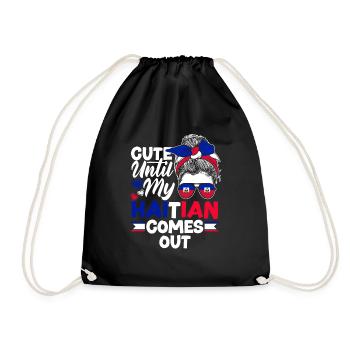 Haïti Haïti Haïti Drapeau Mignon Jusqu’à Mon Haïtien - Sac de sport léger - noir - Devant