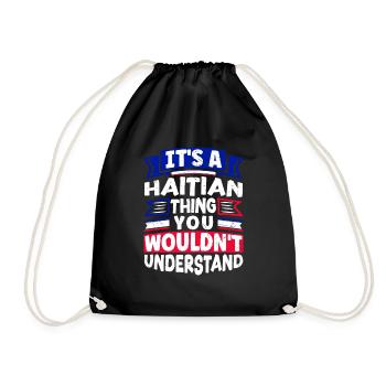 C’est une chose haïtienne Haïti Haïti Haïti Drapeau Drôle - Sac de sport léger - noir - Devant