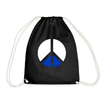 Israel Peace Sign - Drawstring Bag - black - Front