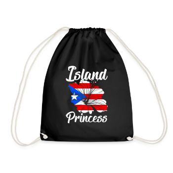 Island Princess Puerto Rico Boricua Puerto Rican - Turnbeutel - Schwarz - Vorne