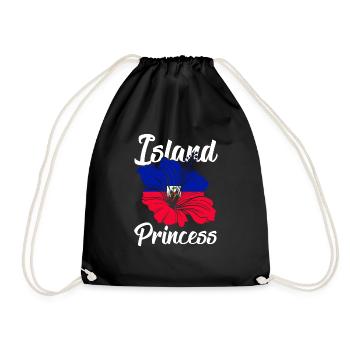 Île Princesse Haïti Haïti Haïti Drapeau - Sac de sport léger - noir - Devant